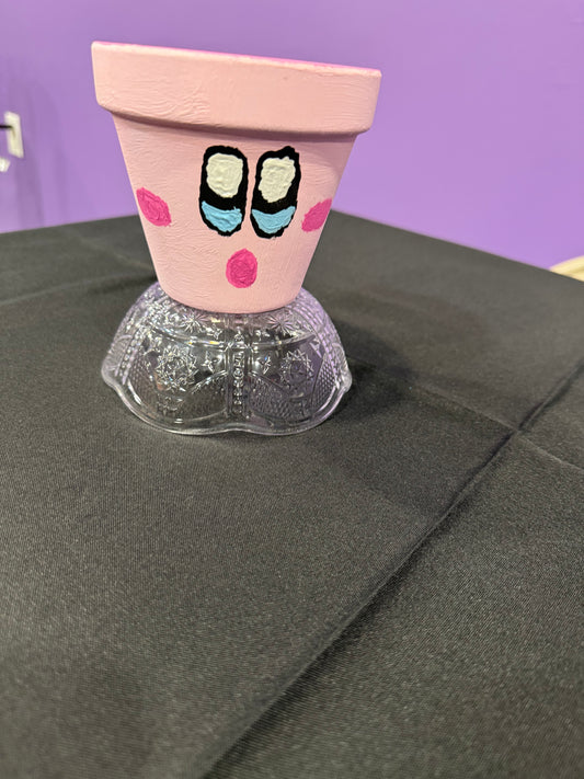Painted flower pot characters