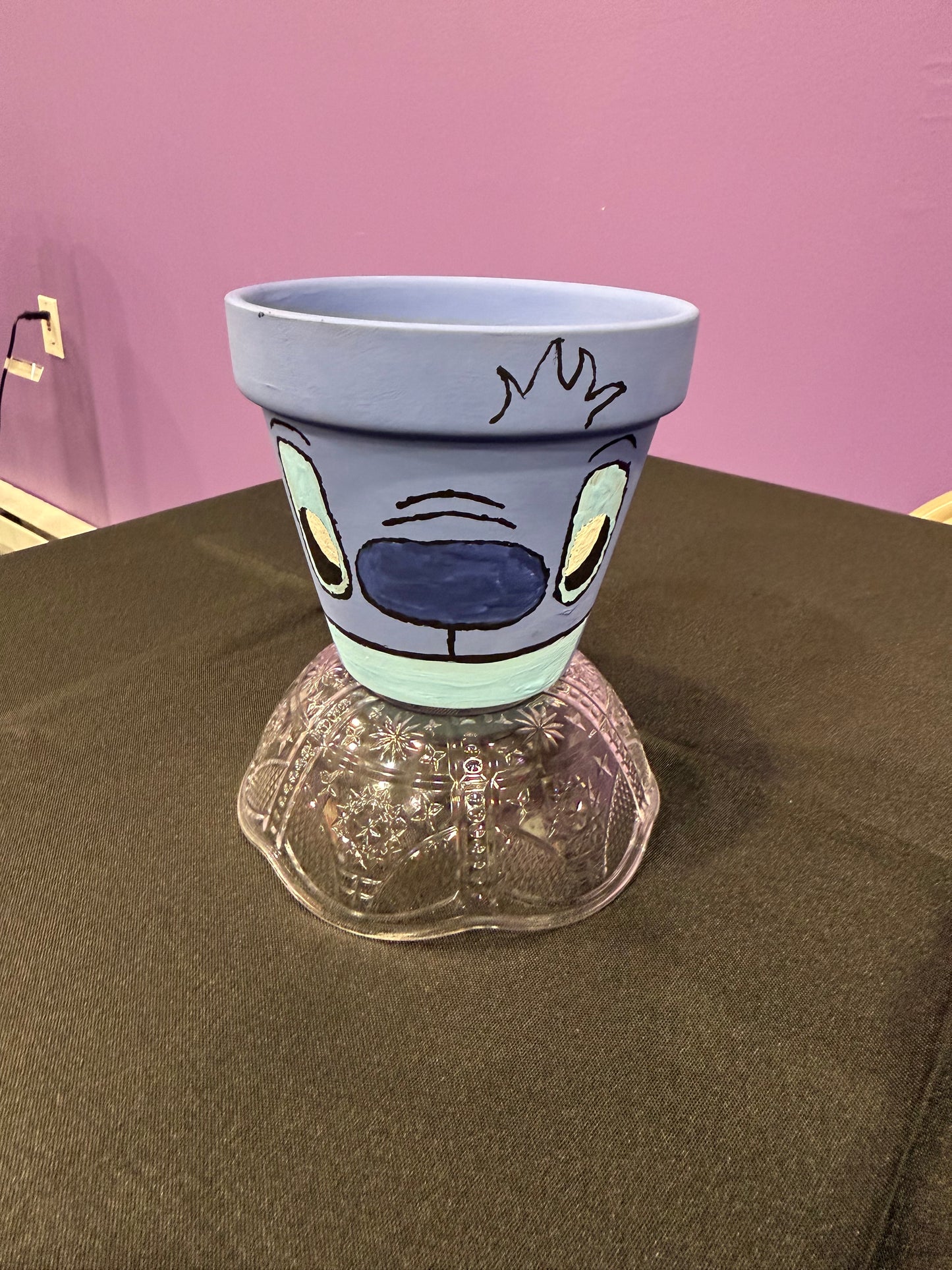 Painted flower pot characters