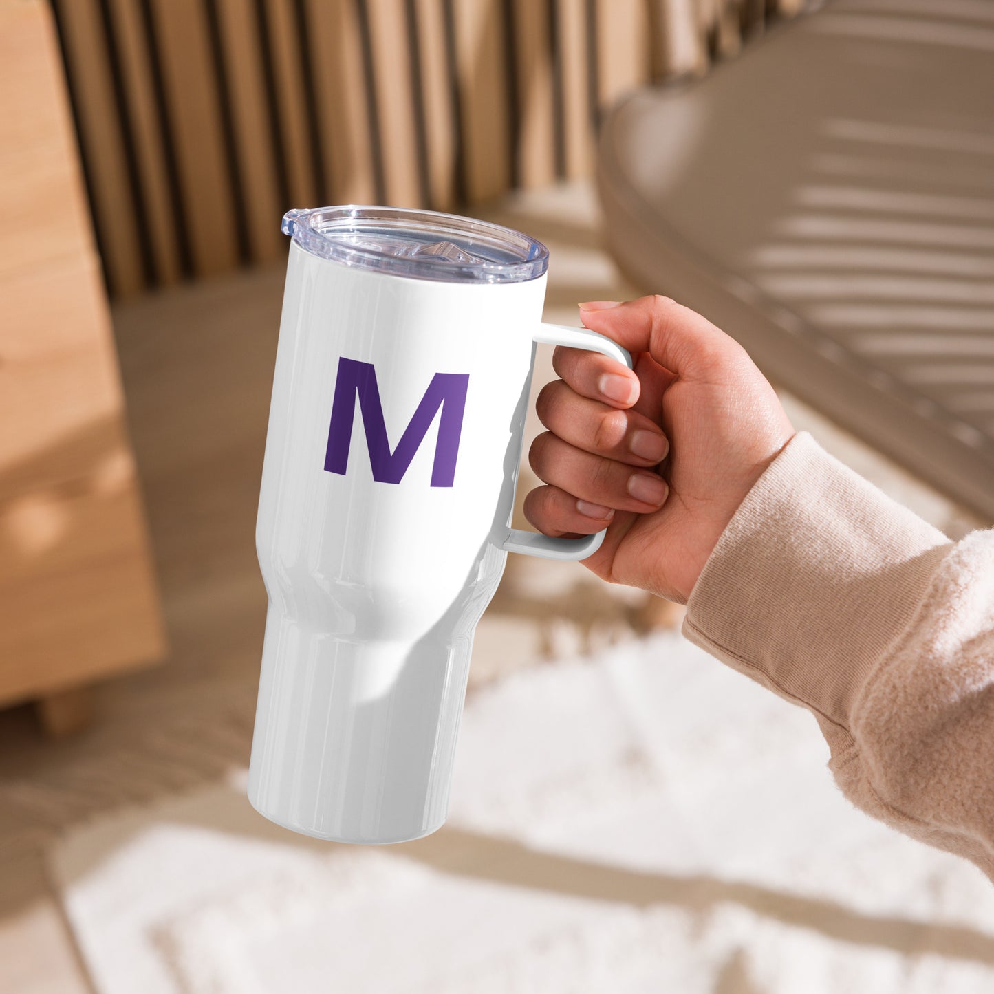 Personalized mug with a handle